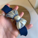 Blue Vintage 1970s Bow Strap Style Belt Size Large Photo 2