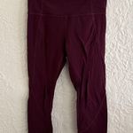 Athleta Salutation Powervita Crop Capri Leggings Medium Raisin Purple Brown Photo 0
