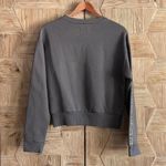 ZARA NWT Women's Gray Sweatshirt Size S Beaded Sleeve Detail Photo 3