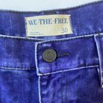 Free People We the Tinsley Baggy High Rise Flocked Jeans/Twilight Blue 30X32 NWT Photo 12