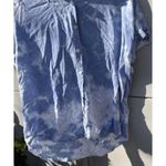 Beach Lunch Lounge Women’s S Blue White Tie Dye Button Down Short Sleeve Shirt Photo 12