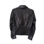 Victoria Beckham VICTORIA  Leather Moto Jacket‎ Black Sz 6 Photo 3