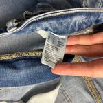 American Eagle Blue Stretch Denim Super High Rise Distressed Flare Jeans 12R Photo 4