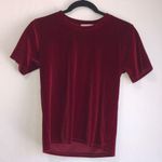 Ten Sixty Sherman  Velour Top red burgundy fairycore size small Photo 0