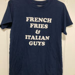 J.Crew Navy Blue Graphic Short Sleeve Shirt Photo 0