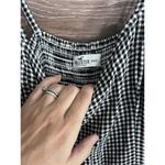 Hollister  Black White Gingham Cropped Jumpsuit Sz Medium Black White Photo 6