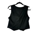 Gap  Black Linen Blend Tailored Button Front Vest Size S Minimalist Photo 2