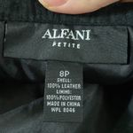 Alfani black suede novelty mini pieced bell shape skirt size 8 petite Photo 5