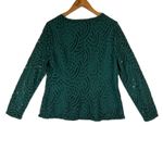 Boden Lace Overlay Long Sleeve Top Green US 10 UK 14 Sheath Back Zip Photo 1