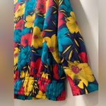 Notations VTG Retro 80s 90s Bold Colorful Floral Button-Up Long Sleeve Blouse Photo 10