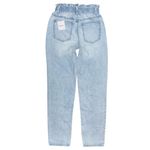 Forever 21 Paperbag Waist Light Wash High Rise Straight Tapered Jeans XS NWT Photo 1