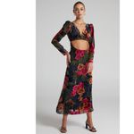 NWOT X Revolve Dresses Weworewhat Cut Out Flocked Velvet Dress Photo 7