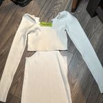 Mija Ribbed Mini Dress by GAUGE81 white size small long sleeve Photo 2