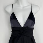 Free People  Skylie Saylor Romper Size 4 Black Velvet‎ V Neck Sleeveless Playsuit Photo 3
