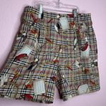 Vintage LL Sport Plaid Golf Print Shorts. Size 12 Tan Photo 2