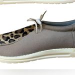 Hey Dude NWOT  Brown Tan Slip On Loafer Shoes with Leopard Accent Photo 4