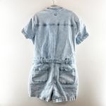 Gap Short Sleeve Tie Waist Denim Romper Light Indigo Wash Blue 20 Photo 5