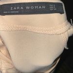 ZARA Woman Midi Crop Bell Sleeve Pullover Peach Blouse keyhole closure small Photo 3