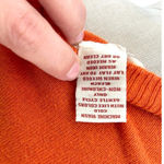 Sundance  Henley Cotton Rabbit Hair‎ Sweater Orange Size Small Photo 8