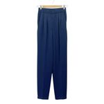 St. John  Collection Santana Knit Pants Navy Blue Pleated Trousers Size 4 USA Photo 1