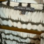 Michael Stars Olive Green Patterned Silk Shirt Mini Dress Photo 1