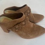 Dolce Vita Serla Leather Truffle Suede Stacked Heel Mule Shoe 10 Photo 0