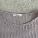 Ekouaer  Beige Ribbed Knit Set Short Sleeve Top Shorts Sleepwear Lounge Size M Photo 5