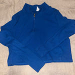 Divided  Blue Quarter-Zip Cropped Photo 0