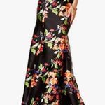 Prom Mermaid Skirt Long Size 9 Black Skirt City Studio Dark Floral Photo 0