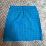 J.Crew NWT Gingham Plaid Check Mini Skirt SZ 0 Green Blue Flap Pockets A-line Photo 3