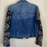 Forever 21  Y2K Denim jacket with Southwest patterned sleeves size small Photo 3