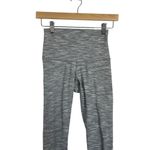 Lululemon High Rise Wunder Under Crop II Scallop in Grey/White Size 4/6 Photo 5