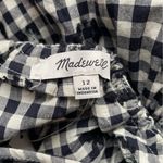 Madewell NWT  Gingham Print Ruffle Hem Tent Midi Dress Black & White Size 12 NEW Photo 10
