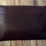 India Hicks Carmen Clutch Leather Dark Brown   - NWOT Photo 0