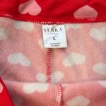 Serra  Red and Pick Heart Fleece Lined Leggings Photo 1