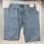 EXPRESS Light Wash Slight Distressed Jeans Photo 2