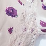 Free People Intimately  Floral Print Ruffle Lace Bodysuit Blouse Long Sleeves Photo 12