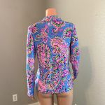 Lilly Pulitzer  Sleepwear Pajama Top Womens Medium Pink Floral Button Down #172 Photo 7