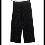 Anthropologie Maeve Eve Ponte Wide-Leg leopard velvet print Pants women's size 6 Photo 2