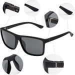 Men's Sports Polarized Sunglasses Square Frame Glasses Photo 3