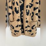 Abercrombie & Fitch  Leopard Cheetah Print Open Knit Cardigan Sweater Small Photo 7