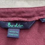 Boden USA Boden Maroon Dark Red Blouse w/silver sequin Collar, size 8 Photo 1