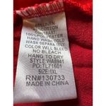 Umgee USA 1XL Red Linen Blend Top Fringe Detail Boho Blouse Women's Size 1X Photo 3