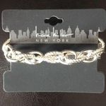 Nicole Miller New  Silver chains and pave crystals Photo 0