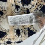 Primark Crochet Crop Top Small S Blue White Beige Sleeveless Square Neck Photo 4