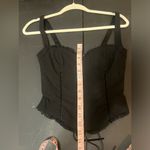 Tiger Mist  XC Lace Up Black Crop Corset Blouse Photo 3