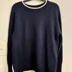 Talbots  Navy Blue Sweater with White Trim M Photo 0