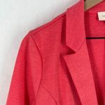 Skies Are Blue  Blazer Jacket Womens M Heather Coral Pink Notch Lapel Open Front Photo 3