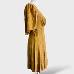 Free People Mini Dress Size 0 Brown Clove Mockingbird Floral Boho Embroidered Photo 3