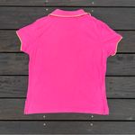 Nike Vintage Y2K Pink Grey Tag Polo Golf Shirt w/ Yellow Trim and Embroidery Photo 3